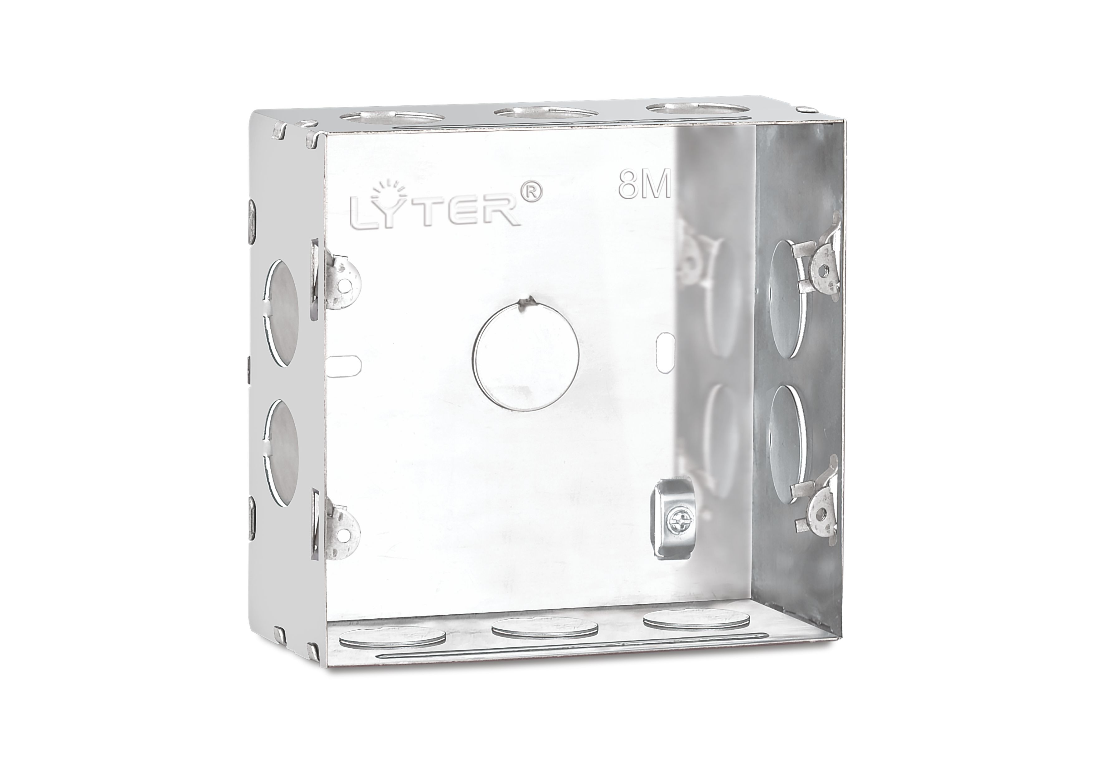 8 M (V) FLUSH MOUNTING METAL GANG BOXES (STAINLESS STEEL - SS)