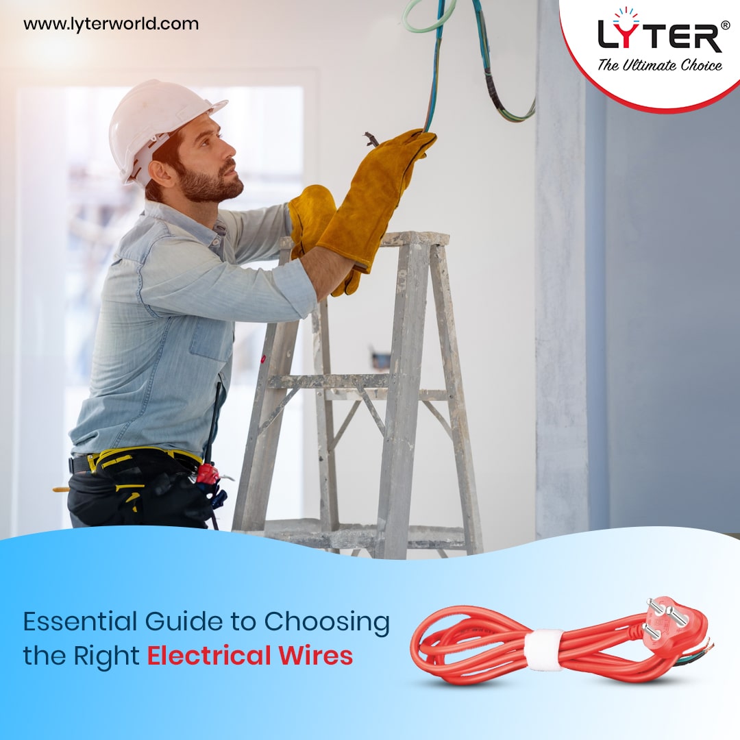 wireman installing electrical wires in home