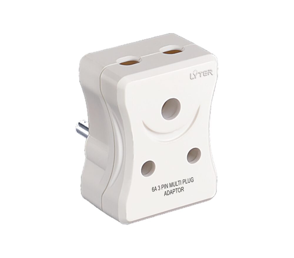 TOPAZ 6A. 3 Pin Multi Plug Adaptor (BOX PACK)