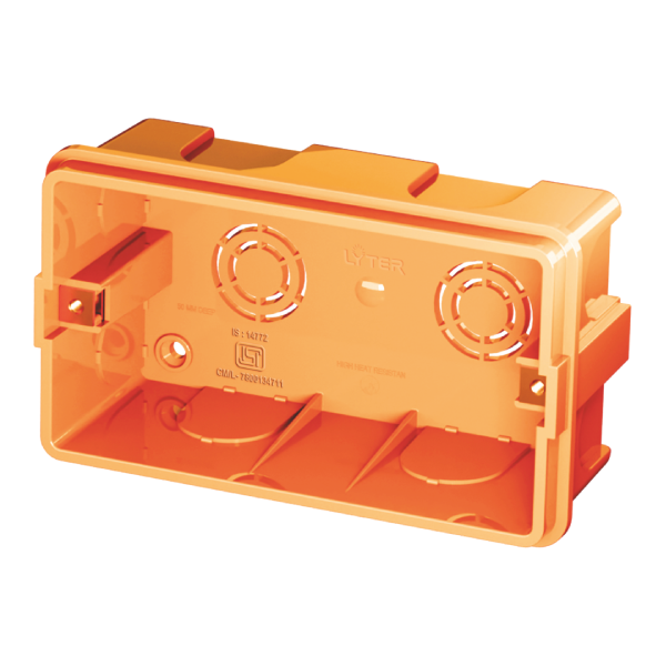 Horizon Flush Mounting Plastic Gang Box 4m