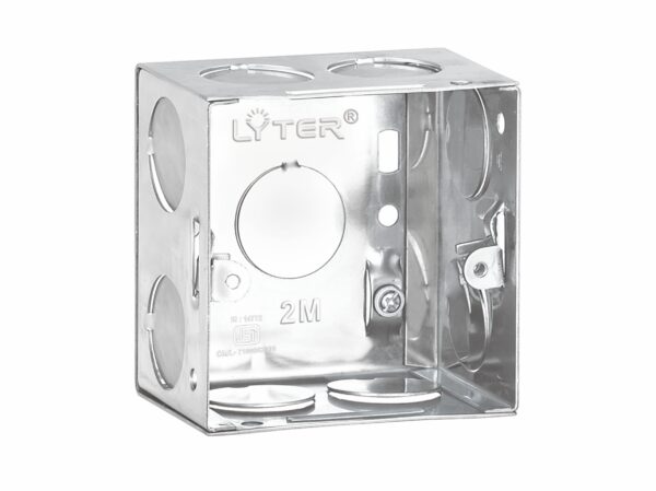 1 and 2m Flush Mounting Metal Gang Boxes Stainless Steel Ss 81x84x58