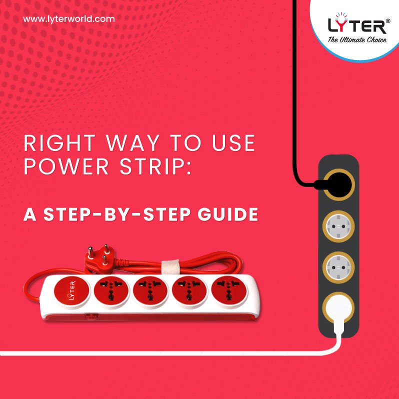 Have you ever experienced frustration with tangled power strips and had no idea about the right way to use power strips? You're not alone. Many people use power strips wrong, leading to the overloading of outlets and other reasons. As a result, it's common for people to have trouble with power strips. To overcome this problem and help you with some tips to use power strips correctly, we have a blog that will help you learn how to use power strips effectively to minimize these problems. How do you use power strips safely? Power strips can be a lifesaver when it comes to keeping your electrical appliances safe and functioning. However, like any other technology, a power strip extension cord needs to be used safely to avoid any electrical hazards. Here are some tips for using power strips safely – Power strips should only be plugged into sockets that have been specifically designed for that particular electronic device. Do not plug in outdoor sockets into indoor and vice versa. Always double-check the cords before plugging them into an outlet. Make sure they are connected correctly, and there is no contact between the wires and the metal strip on the power strip. Every device has a specific amount of wattage to be handled. Check the wattage rating to ensure that you aren't using more than what has been specified by the manufacturer. Overloading a power strip will cause it to heat up quickly, potentially creating a fire hazard. What is the Right Way to Use Power Strips? First and foremost, make sure that you do not use power strips as a permanent solution. Instead, use them only for temporary use. Next, follow the instructions and guidelines given by the manufacturer as they direct the right way to use power strips in order to avoid any mishaps. As previously mentioned, use the power strip for temporary use only, do not overload the power strip by plugging in too many appliances or connecting a high-power device like a refrigerator or microwave. In content with the previous point, every appliance has a certain amount of wattage that it can handle. Check for the rating and accordingly use the appliance. Using a power strip that cannot handle the amount of electricity being drawn can lead to overheating and potential fire hazards. Keep the power strip in places which is visible to you, as it can make it easier to unplug it when necessary and reduce the risk of accidents. It's also important to use power strips with surge protection. Electricity surges can occur for various reasons, such as lightning strikes or power outages. These surges can damage your electronic devices and shorten their lifespan. A power strip with surge protection acts as a guard, protecting your appliances. Although, there is some Key Difference Between Power Strips and Surge Protectors that everyone needs to be aware of. It's best to keep the power strip extension cord away from water, as water and electricity don't mix. Avoid using power strips near sinks, tubs, or other water sources. Lastly, please do not cover the power strip with any material, such as curtains or blankets, as they can block airflow and lead to overheating. How Long Should You Use a Power Strip For? Now that we know the right way to use power strips, how long should you use them? Power strips are designed to be used occasionally and not permanently. One can keep their appliances plugged in for a few days, one-two weeks max. Using beyond that can be dangerous. It's also a good idea to replace your power strip every few months or years, especially if it's showing signs of wear and tear. If you are looking for the best power strips in India that will suit your needs, be sure that you shop for it from a reputed electronic brand that offers premium quality products. One such electrical wholesale online store is Lyter, which ensures high-quality products that meet all safety standards. Summary Power strips are a convenient way to plug in multiple devices, but it's essential to use them safely. Following these simple guidelines, you can use a power strip extension cord safely and efficiently. Shop for the best-quality power strips from Lyter. With a diverse range of electrical products, they stand at the top of the list, offering high durability and shock-free products with a remarkable lifespan. Check our website to know more!