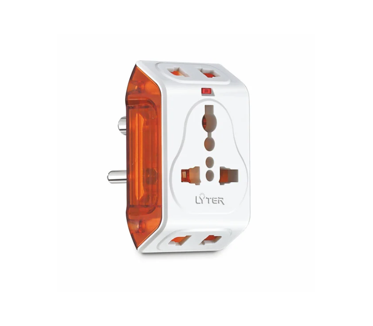 Lynx 6a Universal Travel 3 Pin Multiplug Indicator Blister Pack