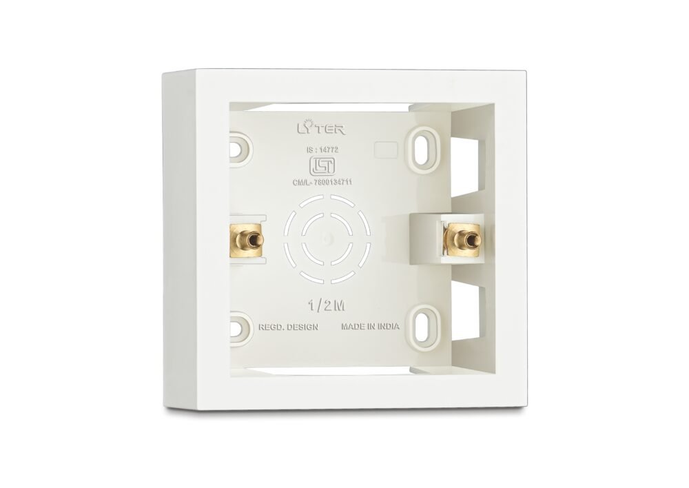 1 & 2 Module Surface Box (WxHxL - 92x92x50)